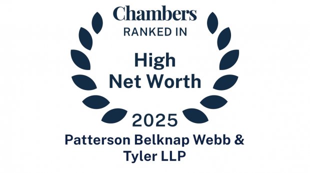 Our trusts and estates group is ranked Band 1 for “High Net Worth: Private Wealth Law,” <em>Chambers High Net Worth </em>